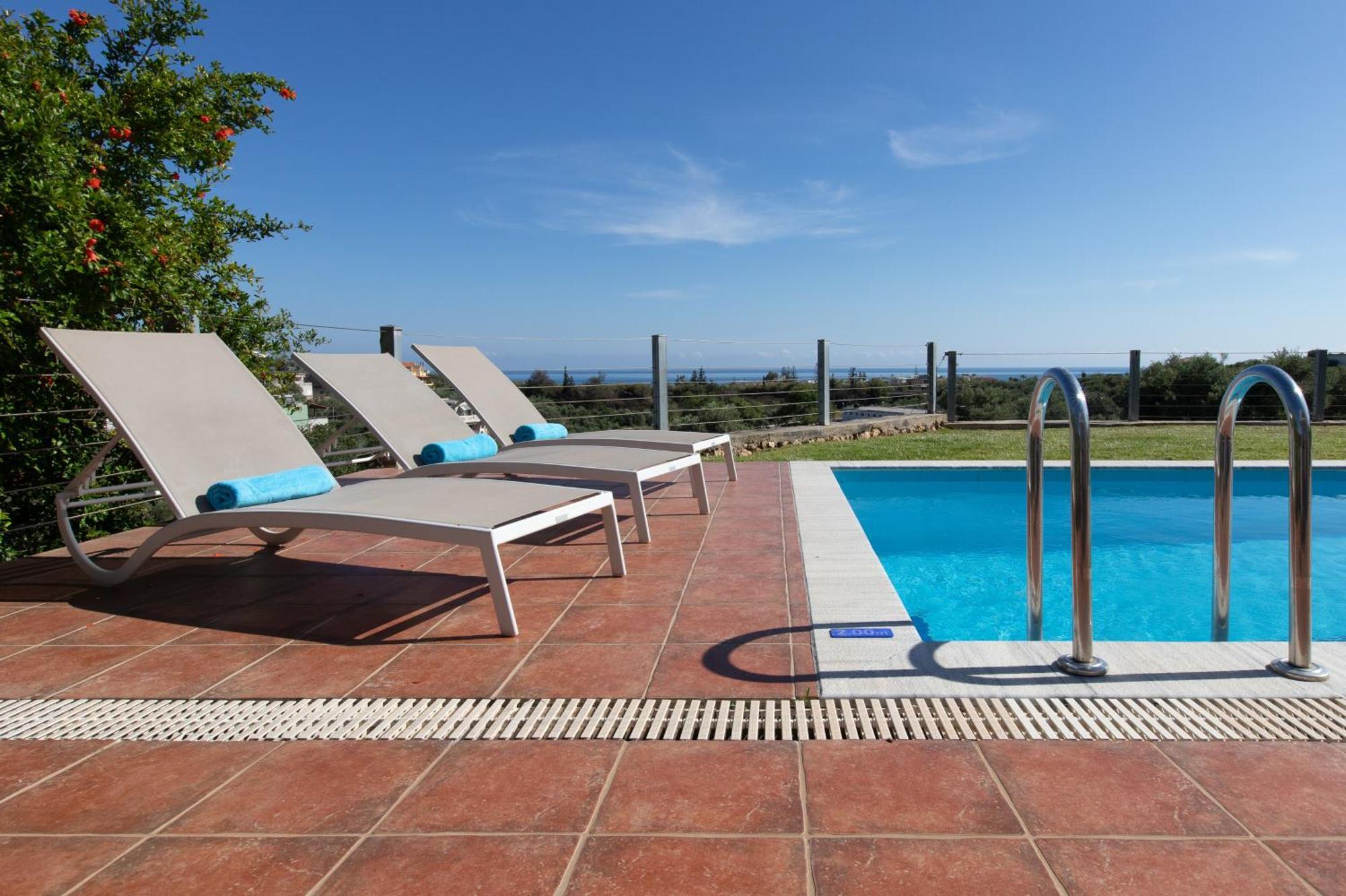 Dimitra Apartment With Private Pool And Sea View -The Ground Floor Of A Two Storey Building Daratsos Exterior foto