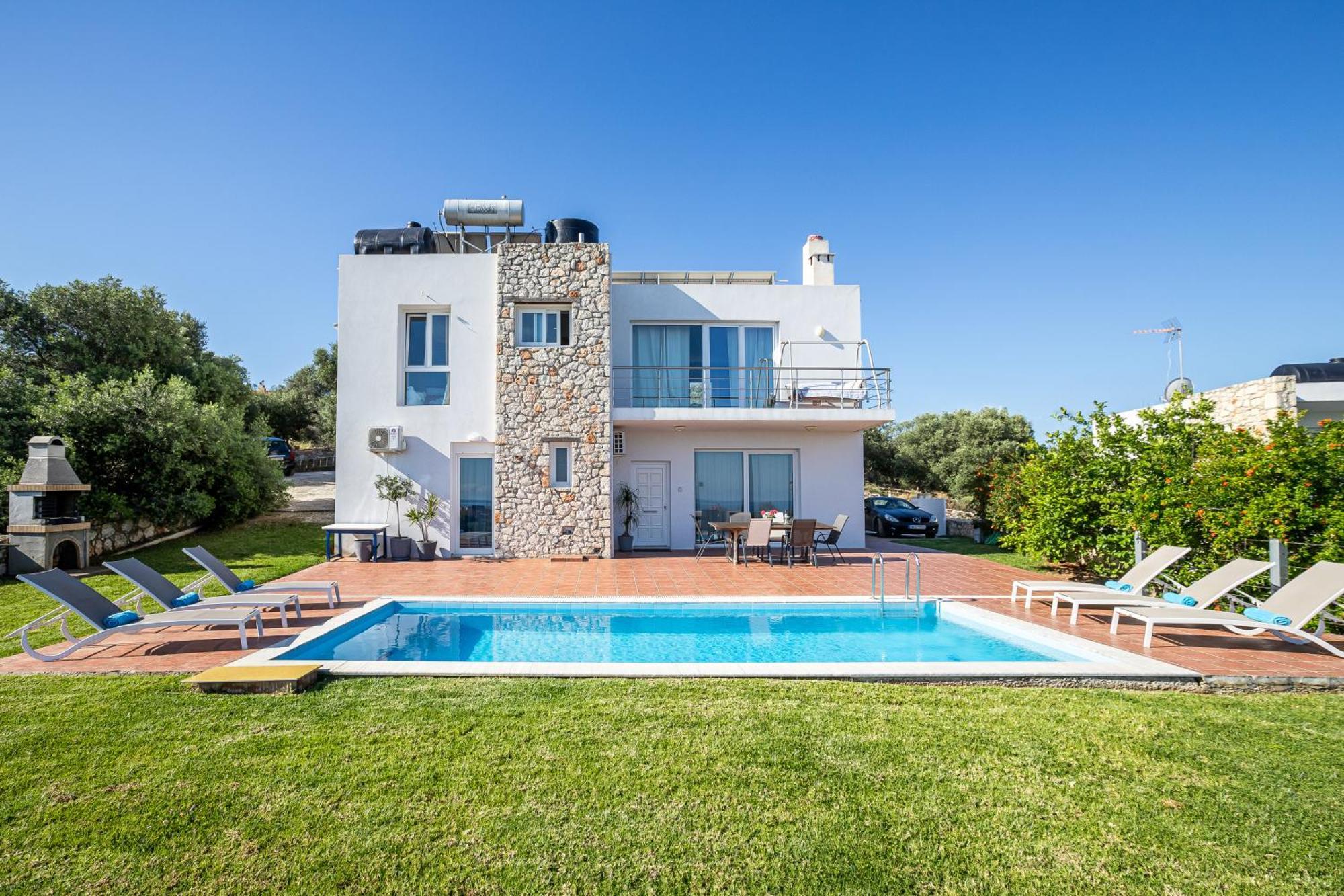 Dimitra Apartment With Private Pool And Sea View -The Ground Floor Of A Two Storey Building Daratsos Exterior foto